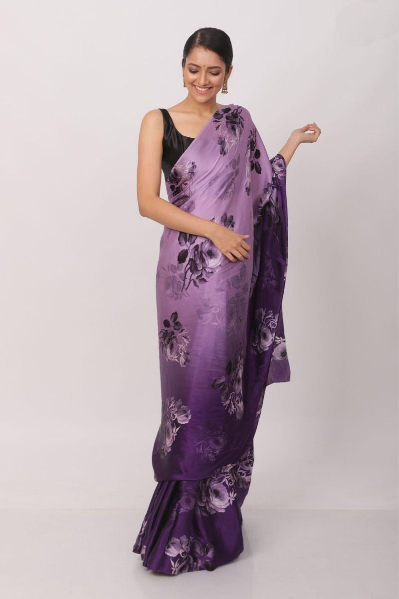 Satin Printed Saree
